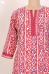Bizzy Lizzy Kurta With Kota Doria Dupatta Set in Graphic Block Print