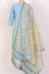 Bizzy Lizzy Kurta With Kota Doria Dupatta Set in Block Print