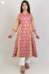 Terry Voile Kurta And Kota Dupatta Set In Floral Block Print