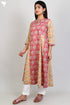 Terry Voile Kurta And Kota Dupatta Set In Floral Block Print