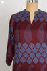Satin Kurta With Cotton Silk Dupatta In Graphic Block Print