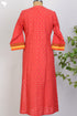 Khaadi Cotton Kurta And Kota Doria Dupatta Set In Graphic Block Print