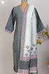 Chanderi Silk Kurta And Dupatta Set In Graphic Block Print