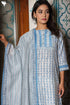 Chanderi Silk Kurta And Dupatta With Mirror Work Embroidery