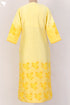 Chanderi Silk Kurta With Dupatta In Golden Yellow Floral Block Print
