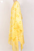 Chanderi Silk Kurta With Dupatta In Golden Yellow Floral Block Print
