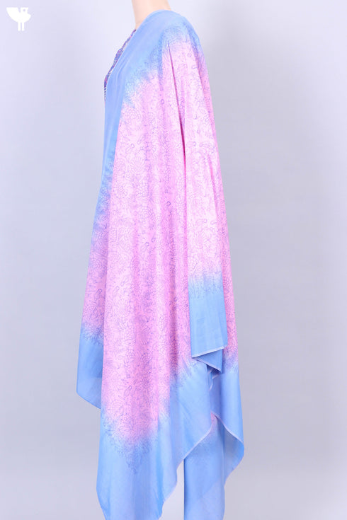 Chanderi Silk Kurta With Dupatta In Golden Yellow Floral Block Print