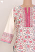 Chanderi Silk Kurta And Dupatta With Floral Block Print