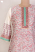 Chanderi Silk Kurta and Dupatta In Floral Block Print with Embroidery