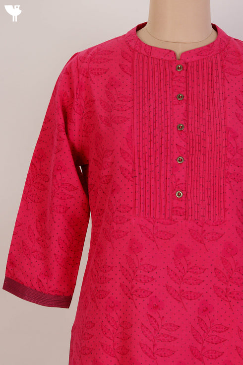 Khaadi Cotton Kurta With Kota Doria Dupatta With Block Print