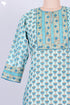 Mulmul Cotton Kurta and Kota Doria Dupatta In Floral Block Print