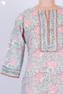 Mulmul Cotton Kurta and Kota Doria Dupatta In Floral Block Print
