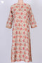 Terry Voile Kurta And Chiffon Dupatta Set In Floral Block Print