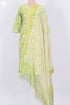 Terry Voile Kurta With Chiffon Dupatta In Block Print
