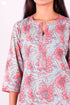 Bizzy Lizzy Kurta With Kota Doria Dupatta in Floral Block Print