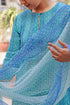 Kota Doria Kurta And Dupatta In Floral Block Print