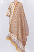 Kota Doria Kurta And Dupatta In Floral Block Print
