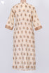 Kota Doria Kurta And Dupatta In Floral Block Print
