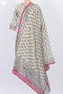Kota Doria Kurta And Dupatta In Floral Block Print
