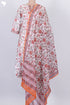 Kota Doria Kurta And Dupatta In Floral Block Print