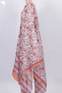 Kota Doria Kurta And Dupatta In Floral Block Print