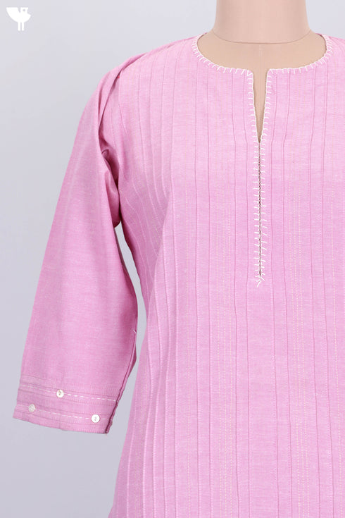 Khaadi Kurta With Kota Doria Dupatta in Floral Block Print