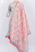 Slub Cotton Kurta and Kota Doria Dupatta In Graphic Block Print