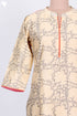 Chanderi Silk Kurta With Dupatta In Floral Block Print