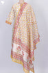 Chanderi Silk Kurta With Dupatta in FloralBlock Print