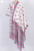 Chanderi Silk Kurta With Dupatta in FloralBlock Print