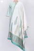 Chanderi Silk Kurta With Dupatta in GraphicBlock Print