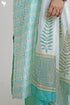 Chanderi Silk Kurta With Dupatta in GraphicBlock Print