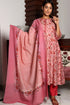 Chanderi Silk Kurta With Dupatta In Floral Block Print