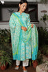 Cambric Cotton Kurta With Kota Dupatta In Floral Block Print