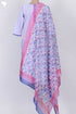 Cambric Cotton Kurta With Kota Dupatta In Graphic Block Print