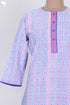 Cambric Cotton Kurta With Kota Dupatta In Graphic Block Print