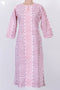 Cambric Cotton Kurta With Kota Dupatta In Traditional Block Print