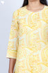 Cambric Cotton Kurta With Kota Dupatta In Paisley Block Print
