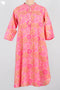 Cambric Cotton Kurta With Kota Dupatta In Floral Block Print