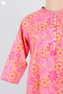 Cambric Cotton Kurta With Kota Dupatta In Floral Block Print