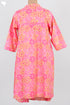 Cambric Cotton Kurta With Kota Dupatta In Floral Block Print