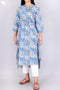 Cambric Cotton Kurta With Kota Dupatta In Floral Block Print