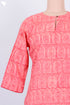 Terry Voile Paneled Kurta And Chiffon Dupatta In Block Print