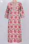 Bizzy Lizzy Kurta With Chiffon Dupatta in Floral Block Print