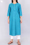 Bizzy Lizzy Kurta With Chiffon Dupatta in Block Print