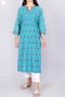 Bizzy Lizzy Kurta With Chiffon Dupatta in Floral Block Print