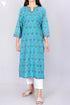 Bizzy Lizzy Kurta With Chiffon Dupatta in Floral Block Print