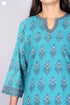 Bizzy Lizzy Kurta With Chiffon Dupatta in Floral Block Print