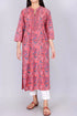 Bizzy Lizzy Kurta With Chiffon Dupatta In FloralBlock Print