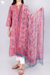 Bizzy Lizzy Kurta With Chiffon Dupatta In FloralBlock Print